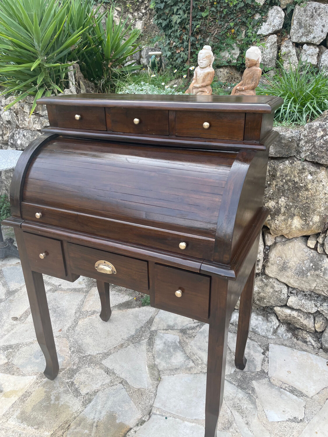 Solid wood cylinder desk
