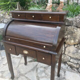 Solid wood cylinder desk