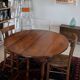 Table 6 pieds ouvrante en noyer 19ème
