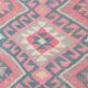 3x12 Soft Wool Pink Oriental Vintage Kilim Runner Rug