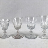 Series of twenty-five crystal stemmed glasses