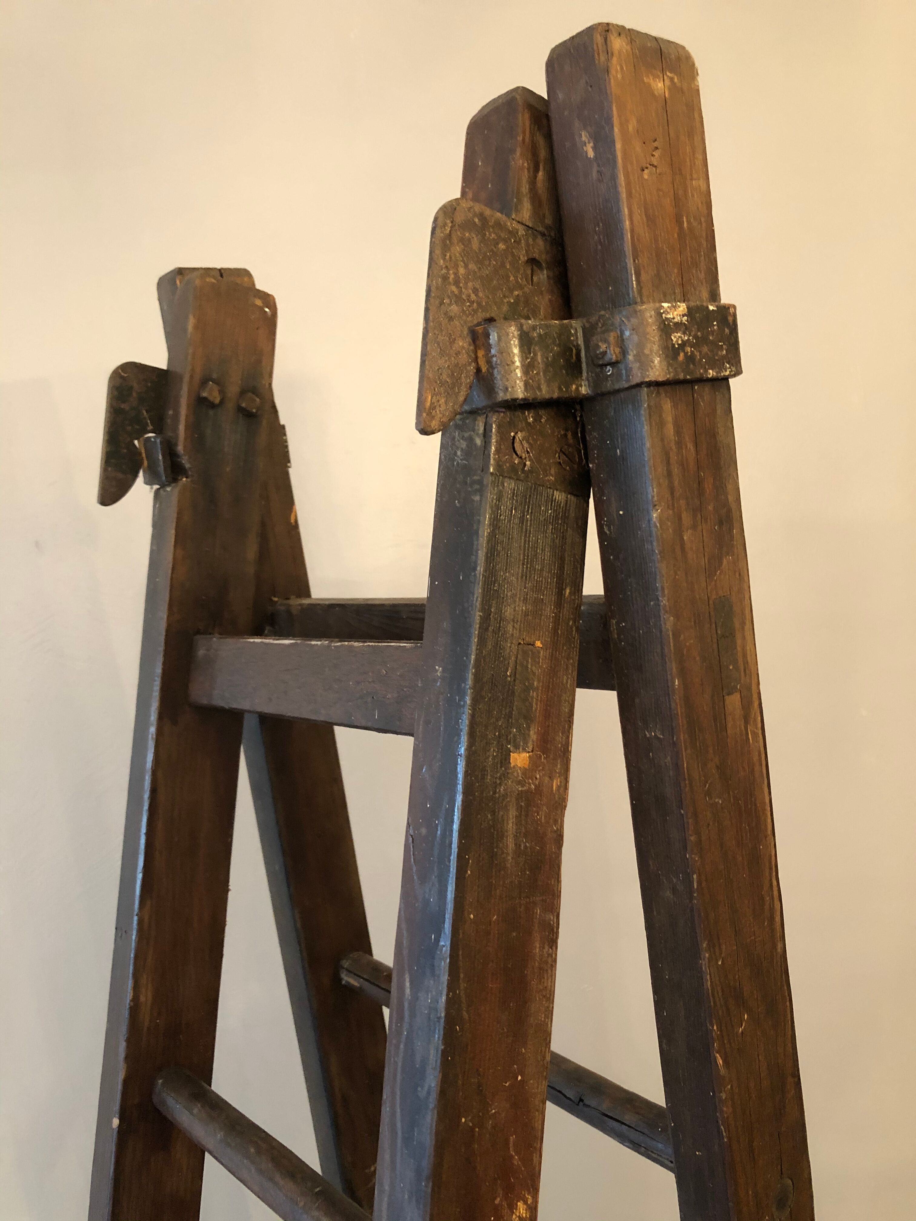 Old wooden stepladder