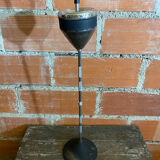 Vintage Cast Iron Stand Ashtray + Chrome Metal Arm