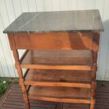 4-shelf marble top cabinet