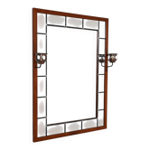 Miroir en chêne illuminé par AB Glas & Trä Hovmantorp, années 1950-1960