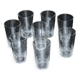8 Baccarat goblet glasses in cut crystal.