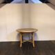 Vtg Mid Century Round Circular Wicker Bamboo Bamboo Table Dining rattan Tiki