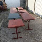 Bistro lot 9 tables and 16 chairs mahieu Jule bry