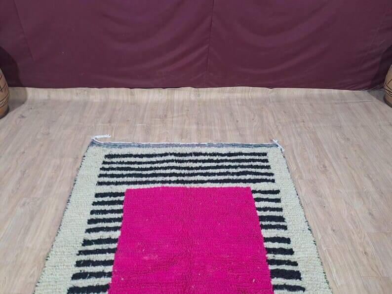 Traditional handmade colorful wool rug size 150 x 250 cm