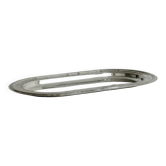 Small vintage oval tray in shiny lightweight metal