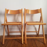 Set of 2 folding chairs cannees