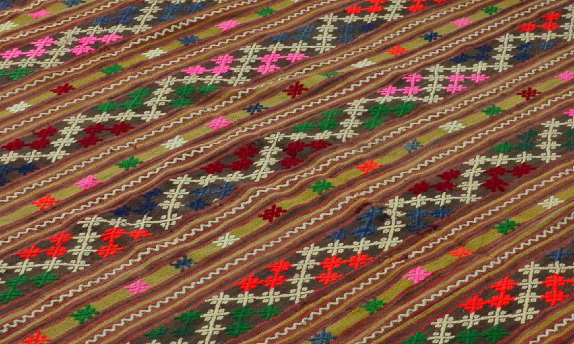 Anatolian handmade kilim rug 253 cm x 170 cm