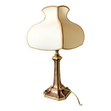 Lampe à poser vintage en cuivre doré