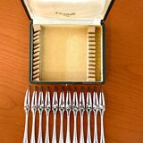 Christofle boréal, 12 snail forks, aperitif pick very good condition