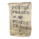 Old la poste france postal bag n°5 in burlap 60 x 90cm