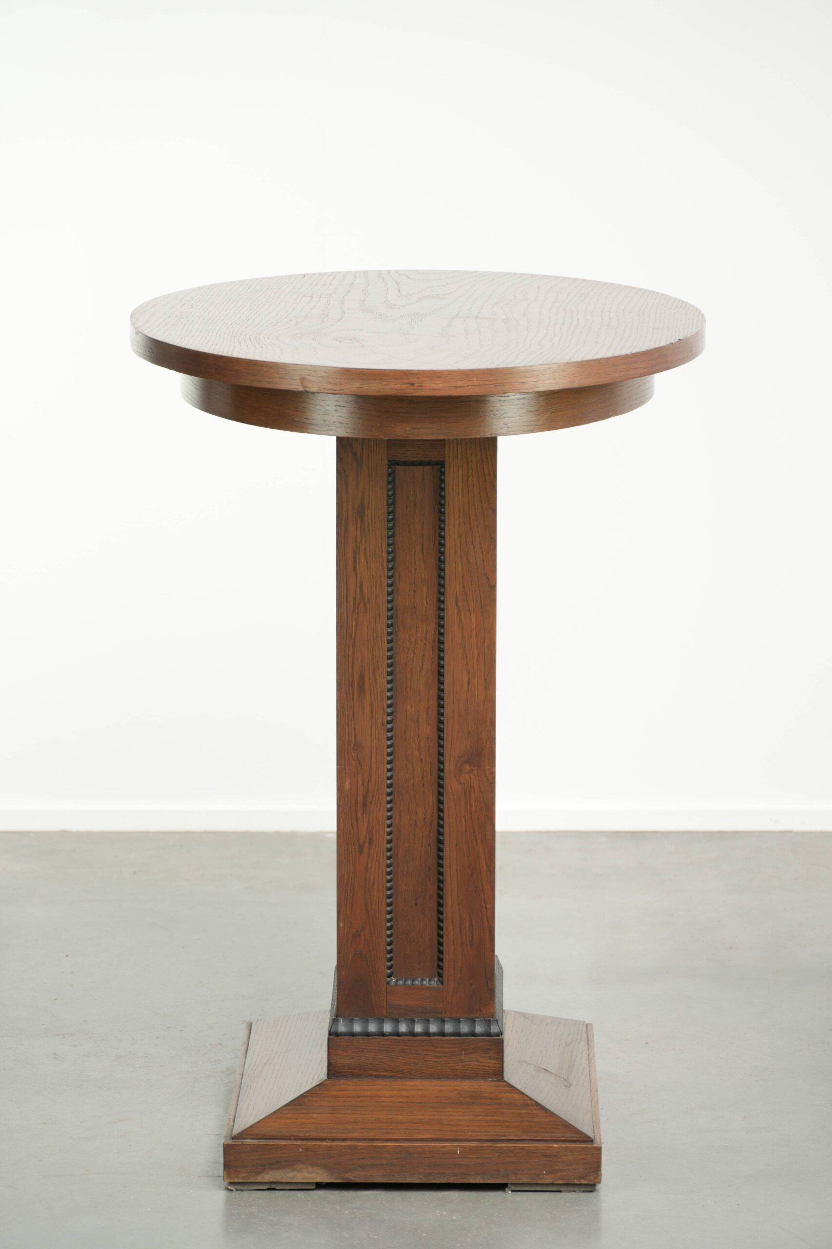 Dutch oak side table / centre table in Amsterdam School design