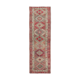 Handmade decorative oriental brown runner carpet 82 cm x 270 cm