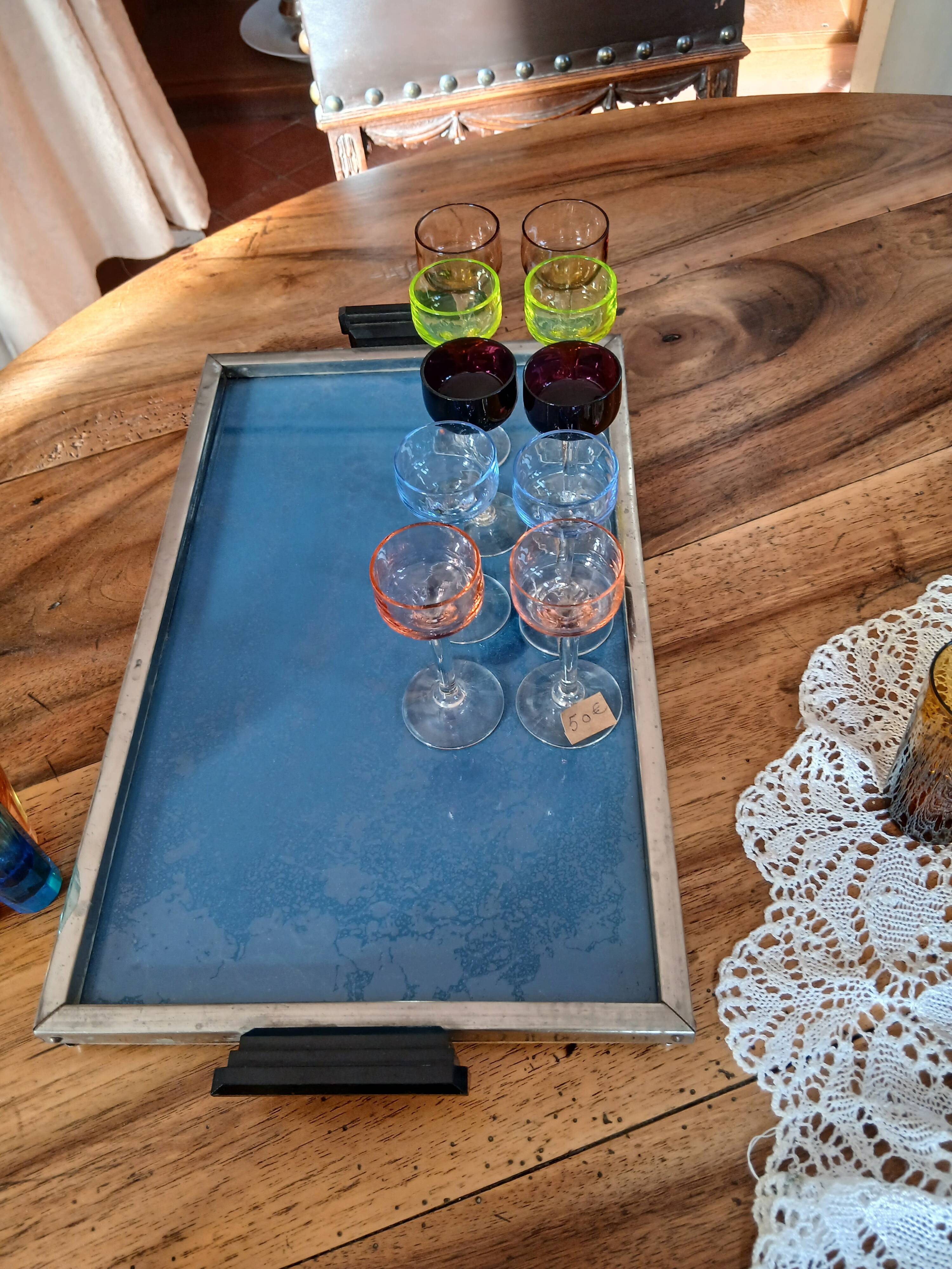 10 verre à pied multicolore