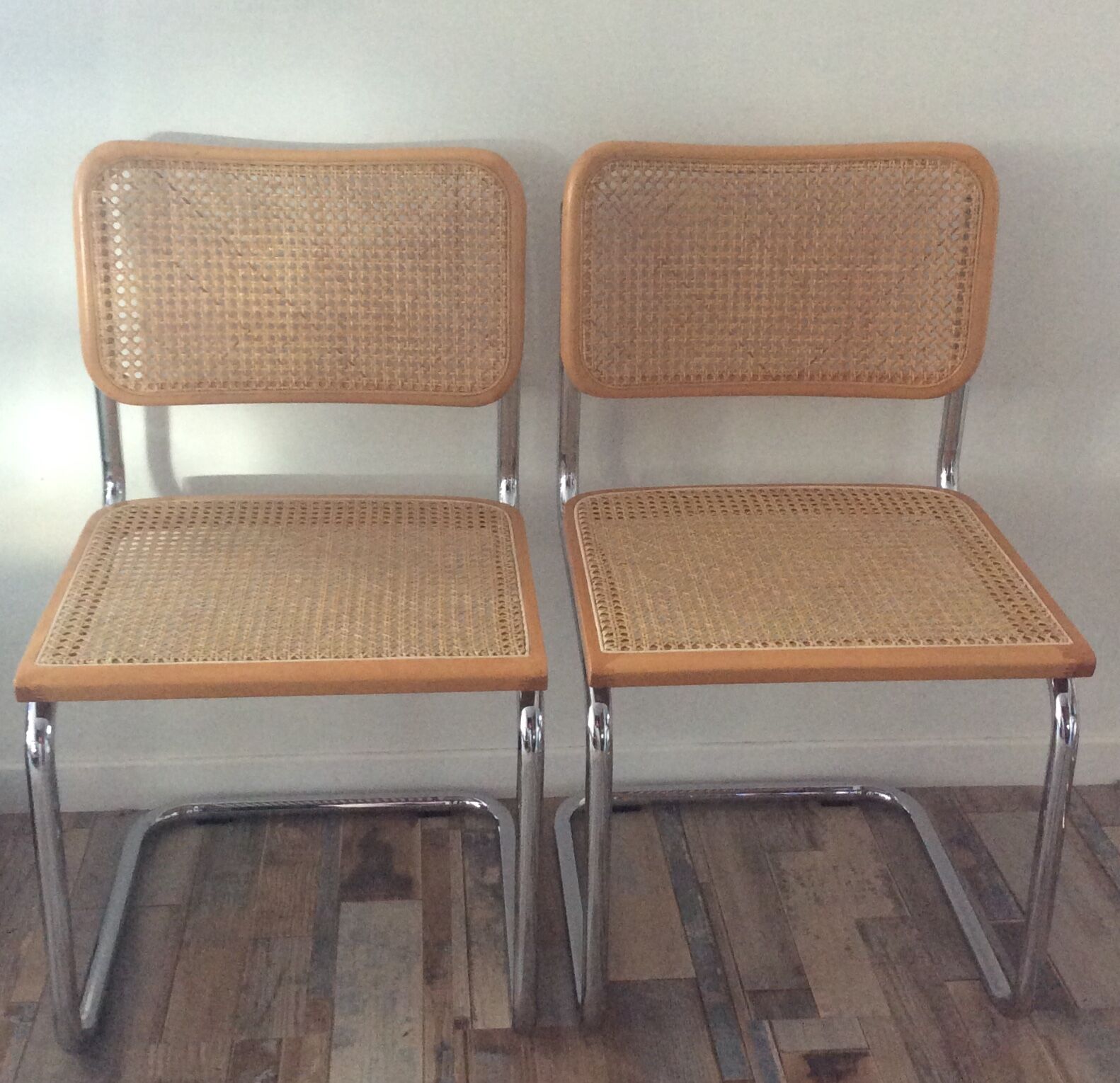Pair of chairs Marcel Breuer Cesca B32