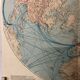 Mappemonde carte ancienne communication dans l’hémisphère nord