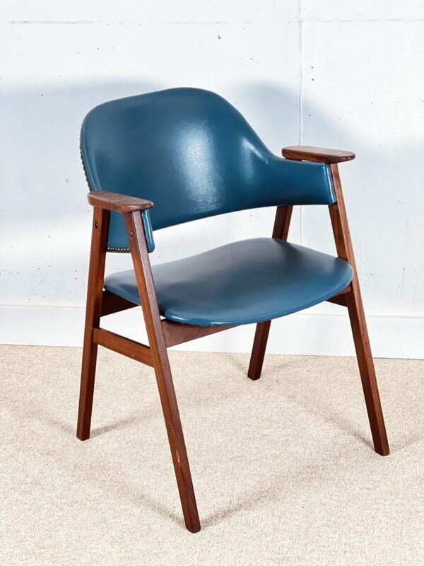 Pair of Danish armchairs with original vinyl