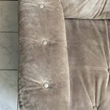 Brazillian 2 seat sofa in suede and Jatoba wood