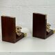 Vintage wood and gold bookend