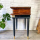 Chevet vintage style Art déco bois et laiton NF 125