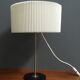 1960s table lamp with a white plissee shade, adjustable in height MCM