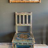 Polychrome wooden step stool