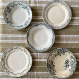 Mismatched ironstone plates