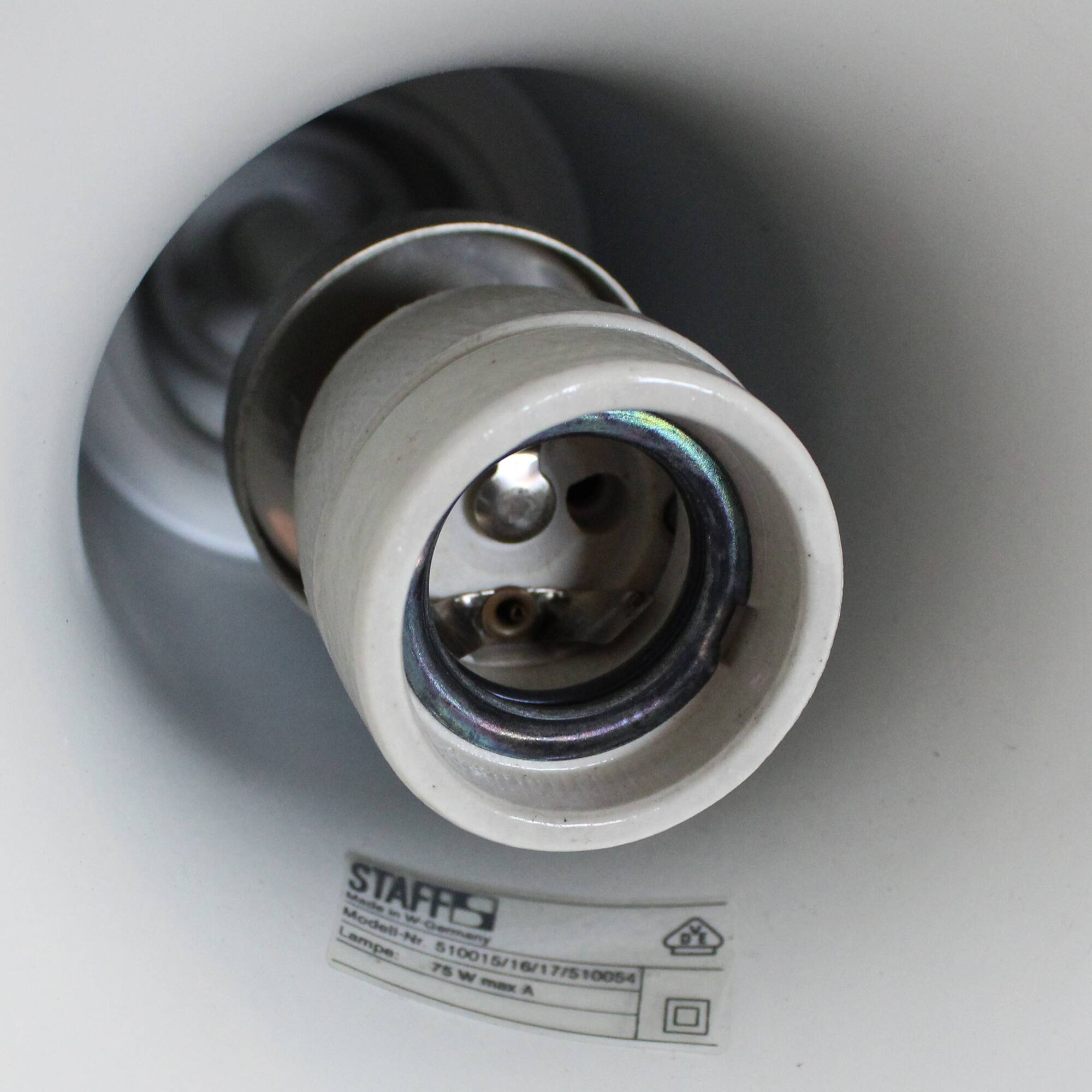 Vintage lacquered aluminum pendant light by Staff Leuchten 1970s