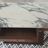 Console tray white marble