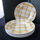 Set de 5 assiettes creuses Orchies moulin des loups  Modèle nappe jaune