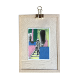 Bold pastels in old photo - Cornwall 1920