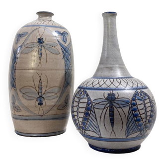 Ensemble de vases en céramique du milieu du siècle dernier