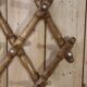 Old turned wooden wall coat rack