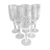 Coffret de six flutes à champagne en cristal de Lorraine