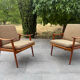2 Scandinavian armchairs Fredrik Kayser 1960