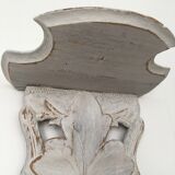 Small wall console in patinated wood
