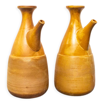 Set de 2 bouteilles Franco Pozzi pour Gresline, Italie 70s