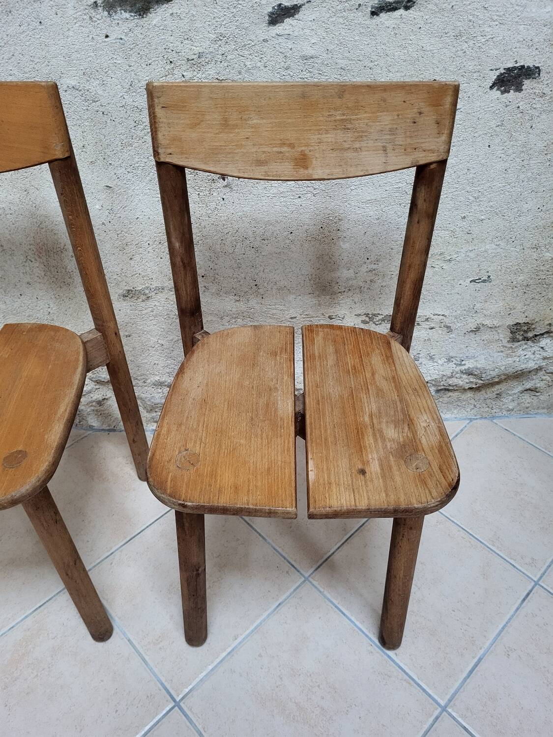 Paire de chaises grain de café