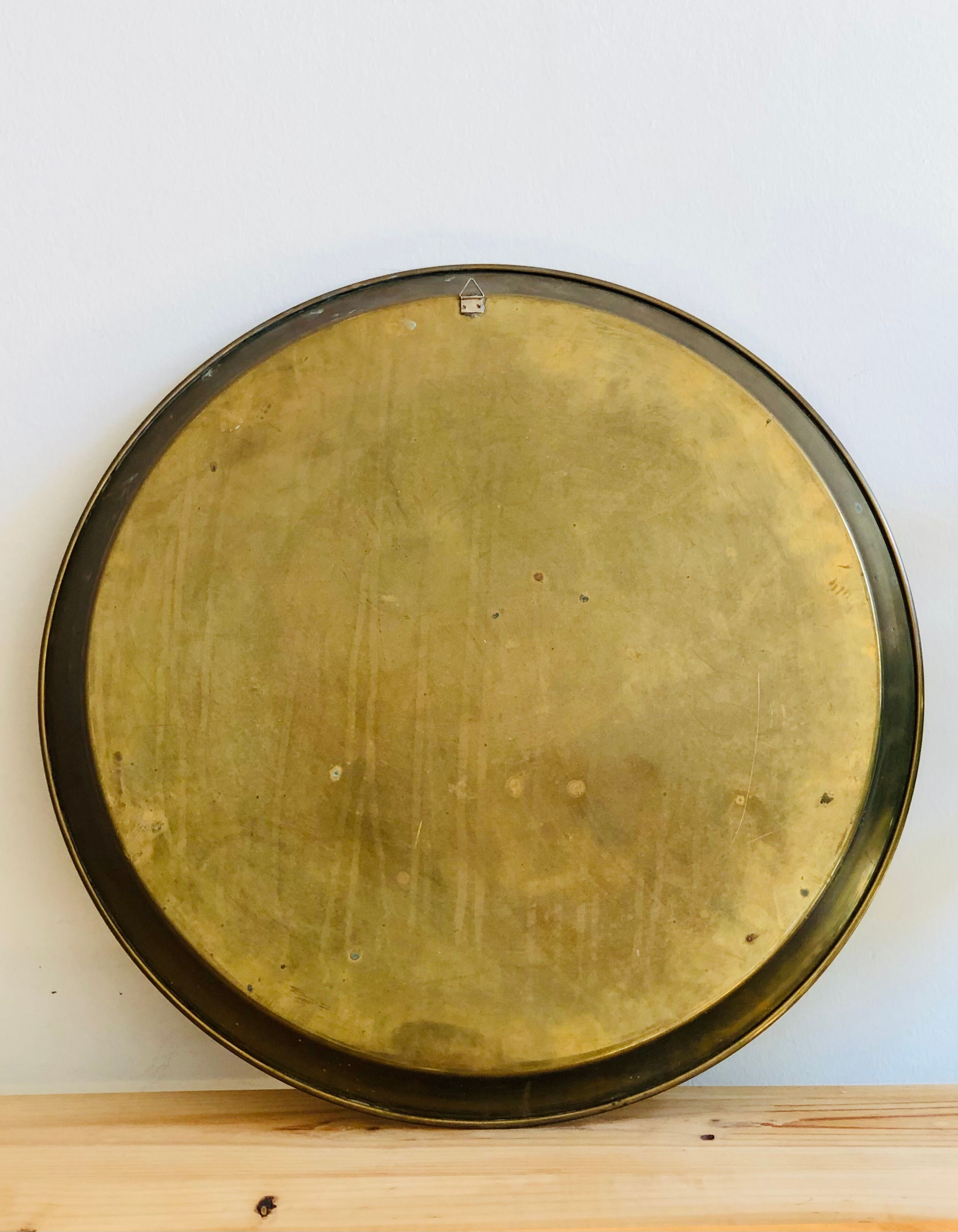 Vintage brass tray D57cm