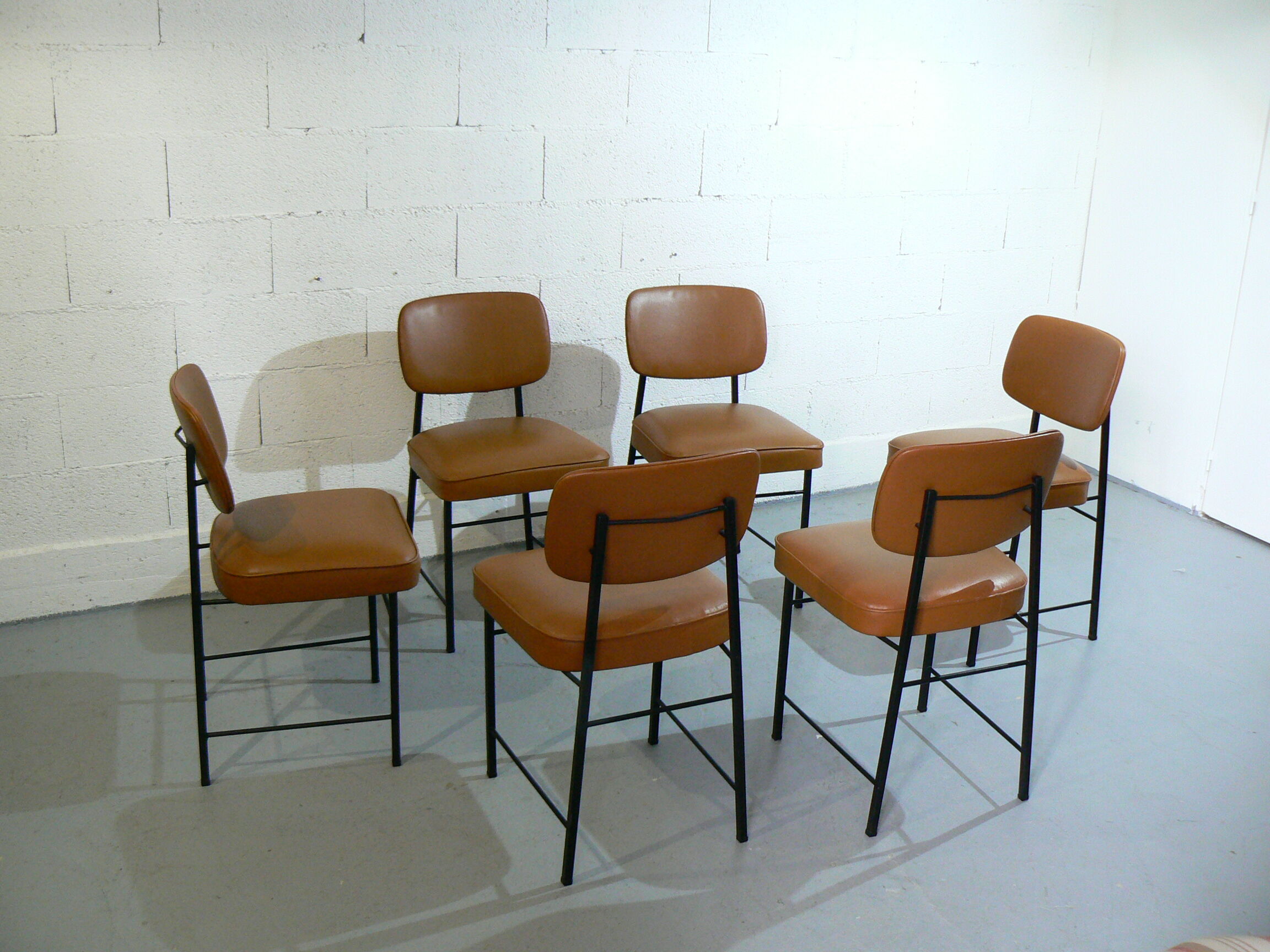 Set of 6 chairs Guermonprez 1960