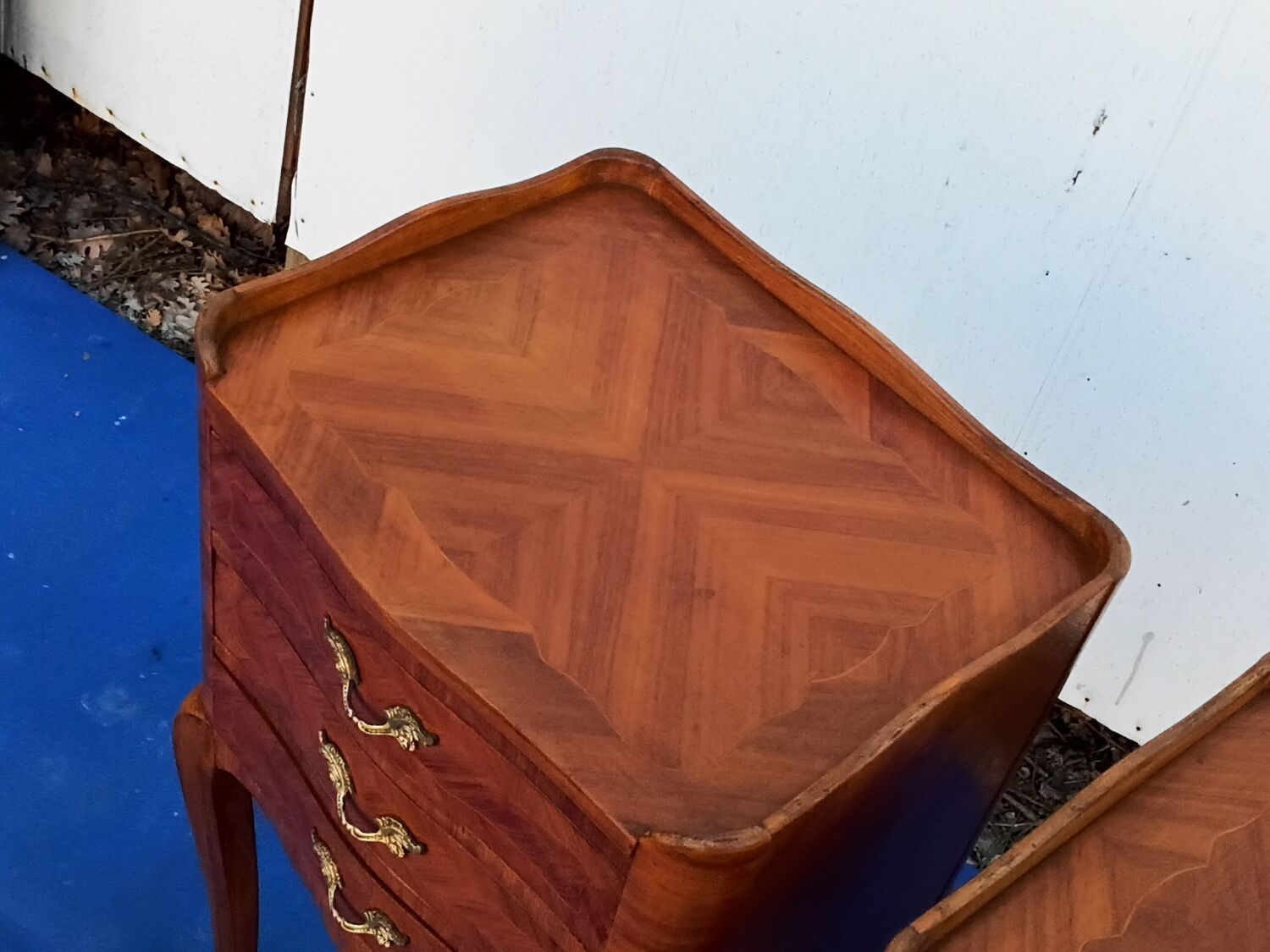 Pair of rosewood bedside tables