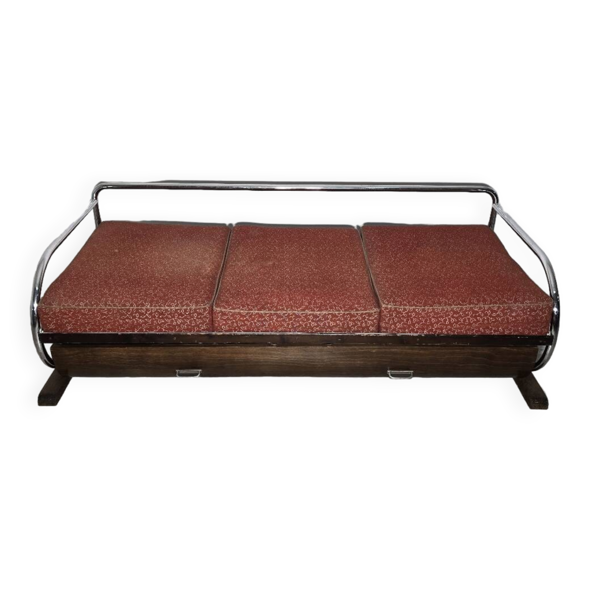 Canapé Bauhaus chromé par Robert Slezak pour les usines Slezak, années 1930