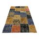 Distressed vintage turkish patchwork rug 218x150 cm wool medium