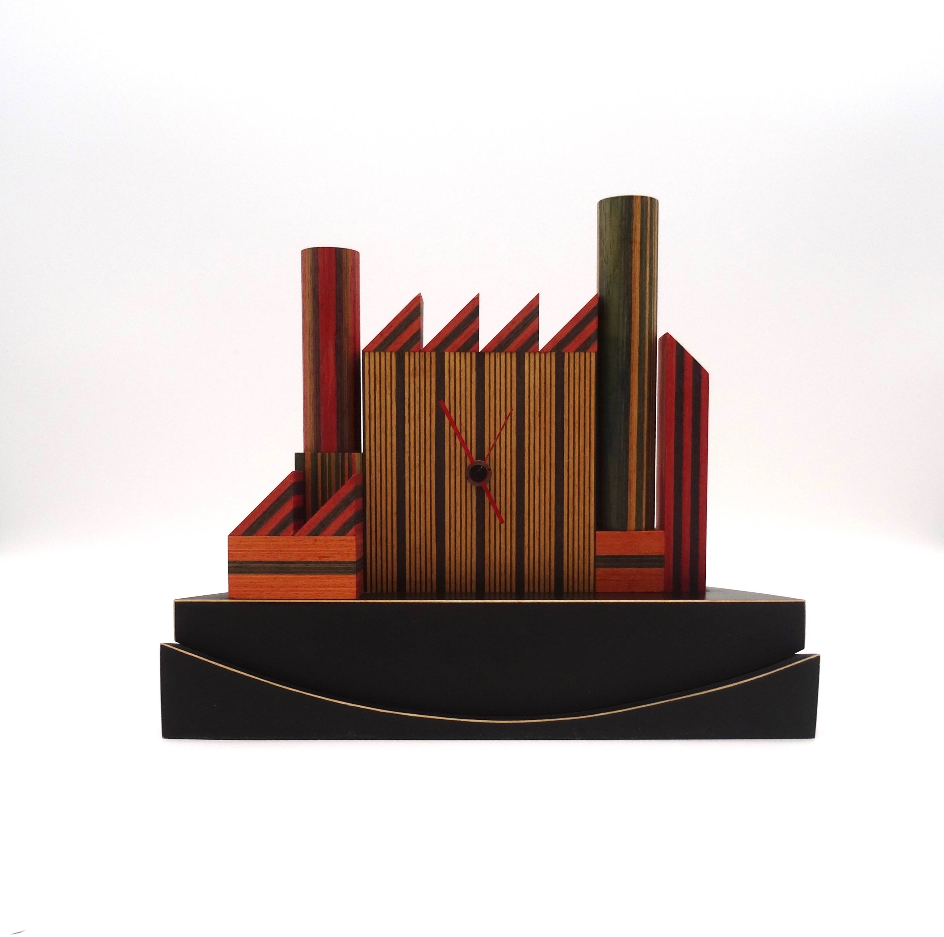 80s Postmodern memphis age Desk Clock by Pirondini