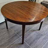 Scandinavian extendable round table in rosewood, 1970s