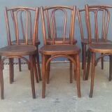 Lot of 6 mismatched bistro chairs